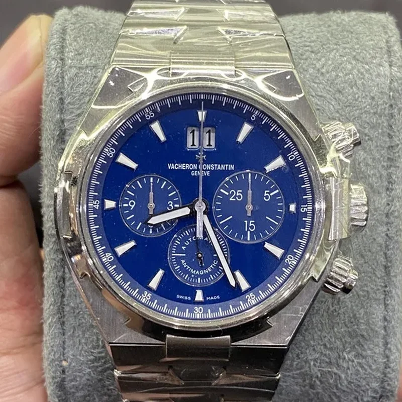Overseas Chronograph Stainless Steel / Blue
