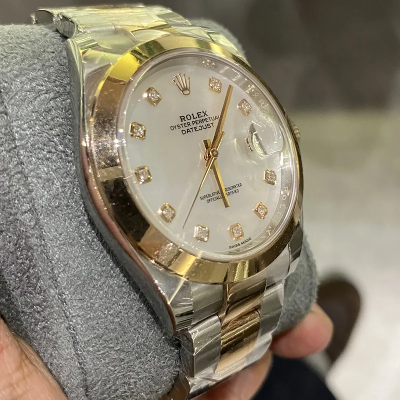 Thumb Datejust 41 Rolesor Everose Smooth / Oyster / MOP - Diamond