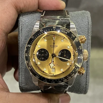 Heritage Black Bay Chronograph S&G / Champagne / Textile