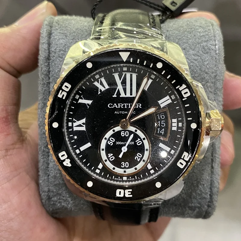 Calibre de Cartier Diver Stainless Steel / Pink Gold / Black / Rubber