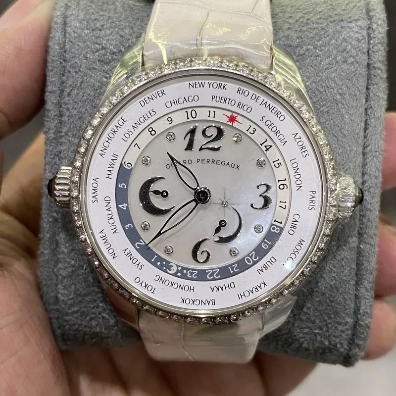 WW.TC Worldtimer Stainless Steel / White - Diamond