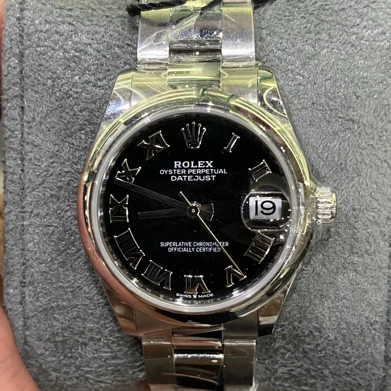 Datejust 31 Stainless Steel / Oyster / Black - Roman
