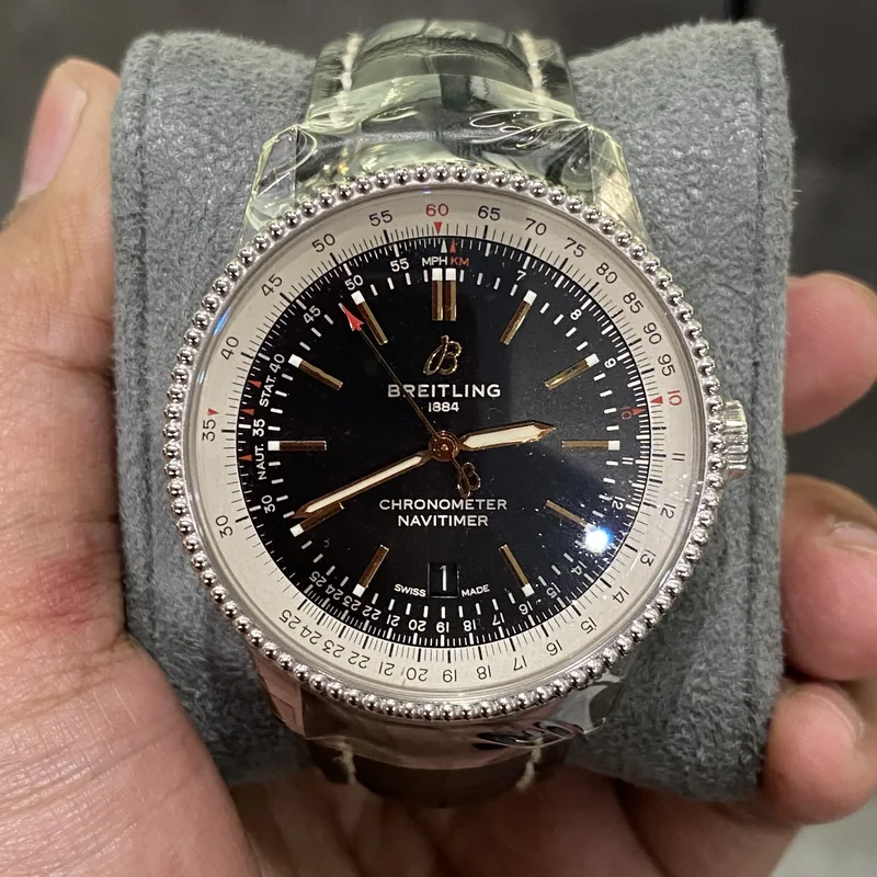 Navitimer Automatic 41 Automatic Stainless Steel / Black / Croco / Pin