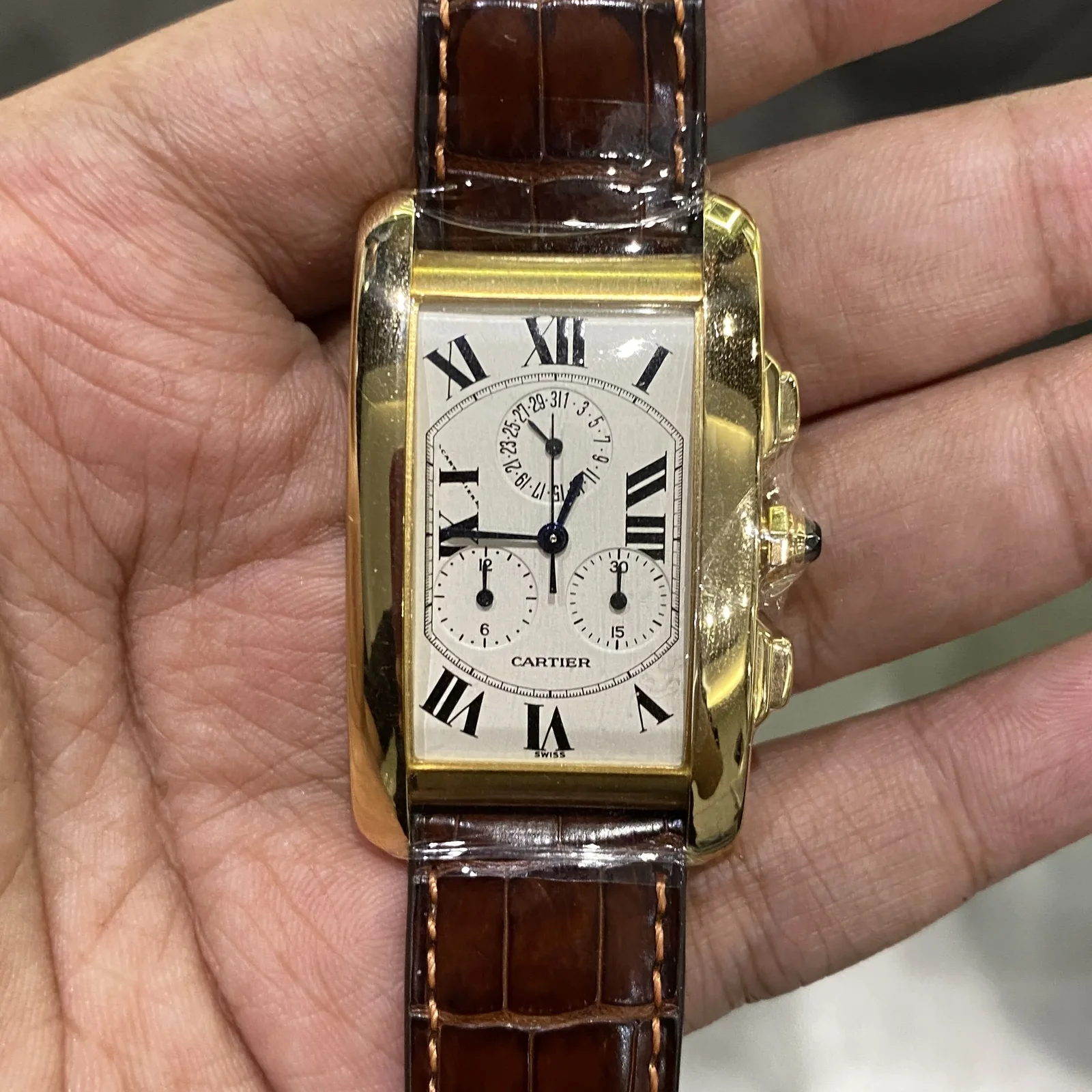 Tank Americaine Quartz Yellow Gold 