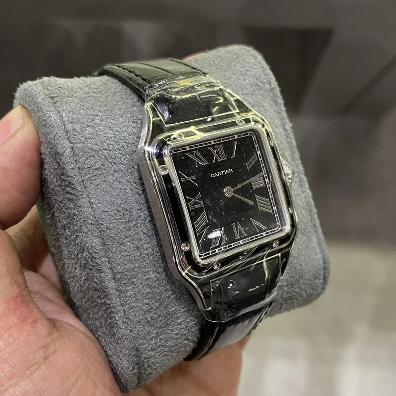 Thumb Santos Dumont Stainless Steel / Black Lacquer