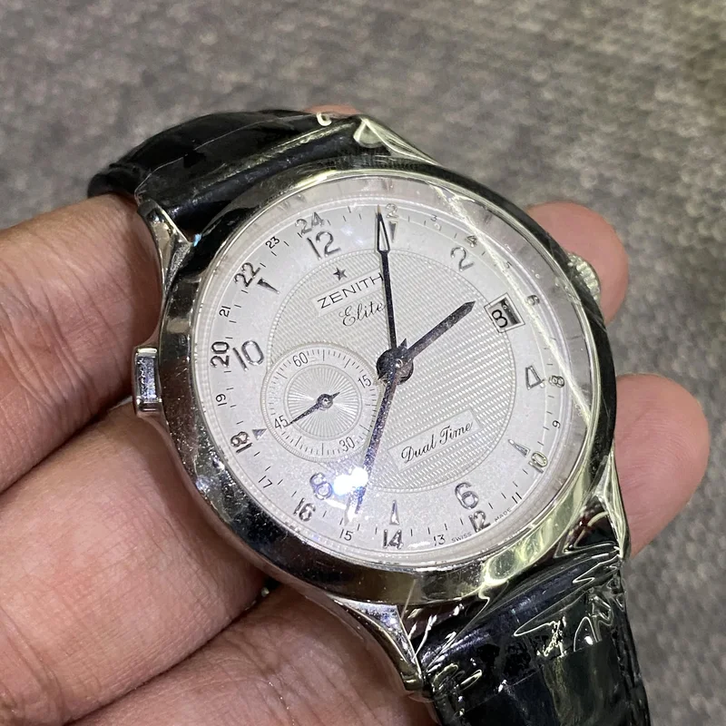 Thumb Elite Dual Time Automatic Stainless Steel / Silver