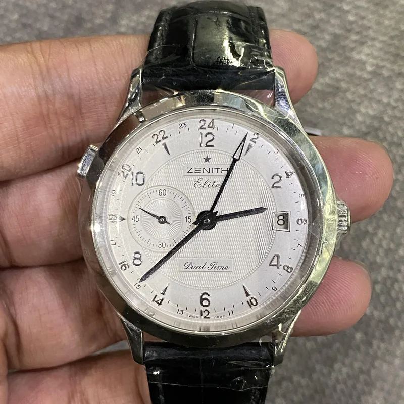 Elite Dual Time Automatic Stainless Steel / Silver