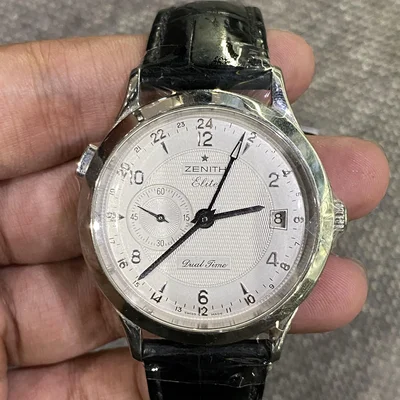 Elite Dual Time Automatic Stainless Steel / Silver