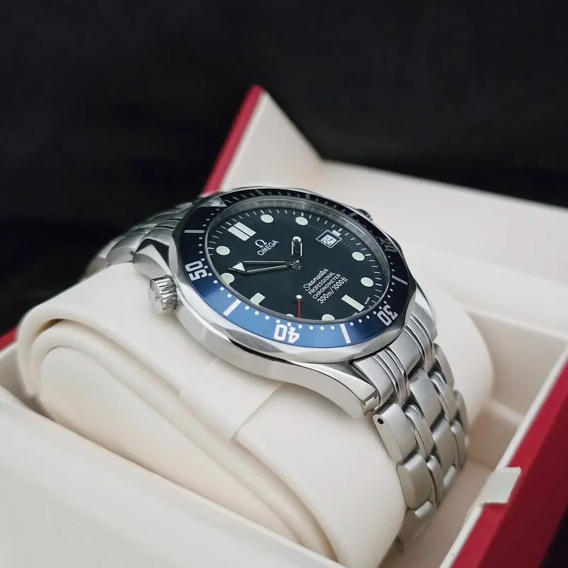 Thumb Seamaster Diver 300M Automatic 41 Stainless Steel / Blue / Bracelet / James Bond