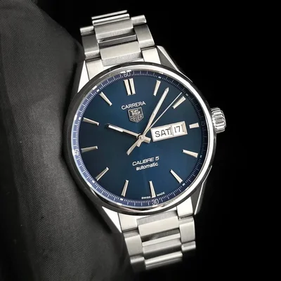 Carrera Calibre 5 Day Date Stainless Steel / Blue / Bracelet