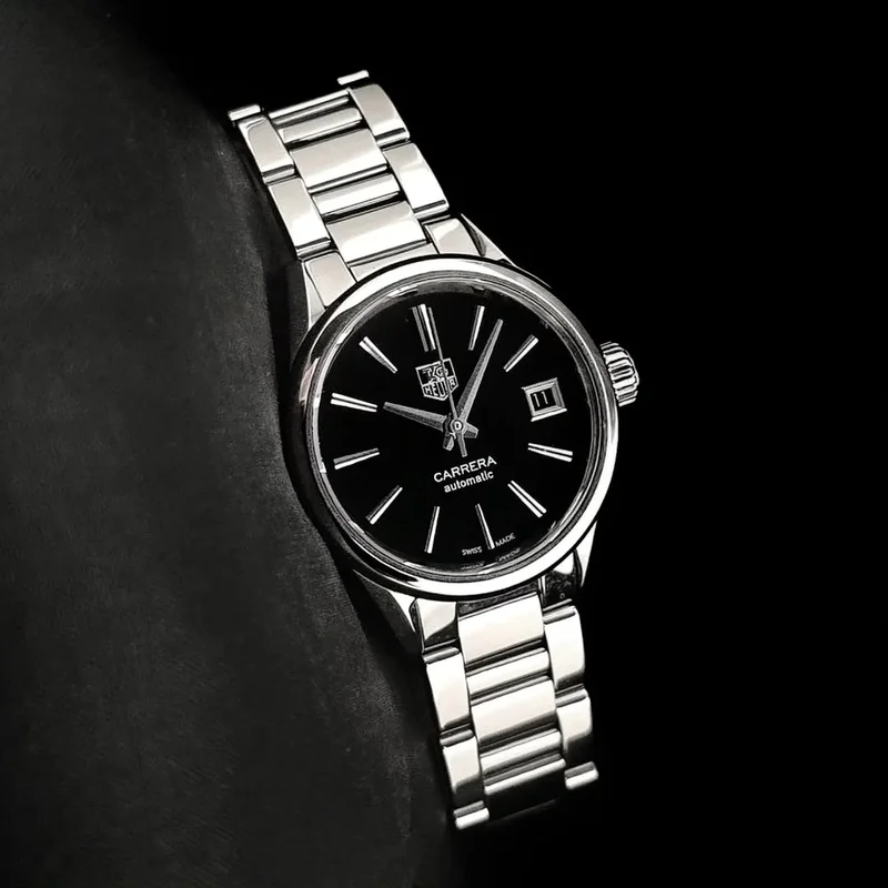 Carrera Calibre 9 28 Stainless Steel / Black / Bracelet