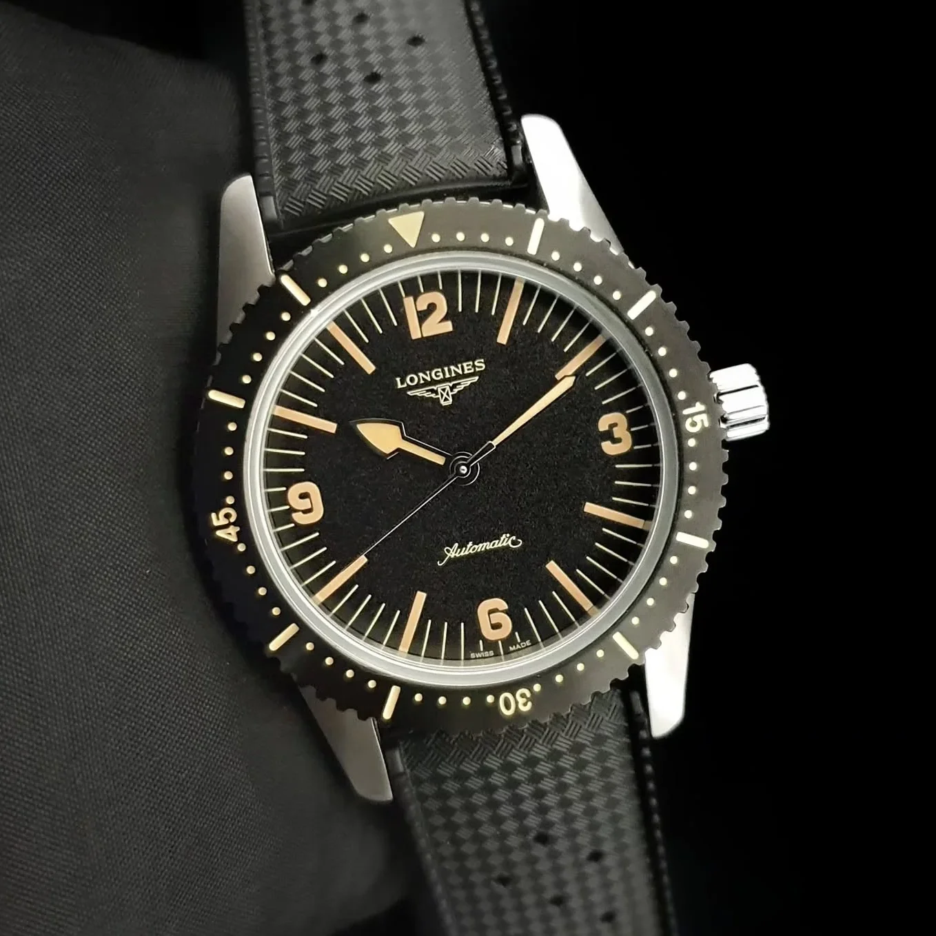Skin Diver Stainless Steel / Black / Rubber