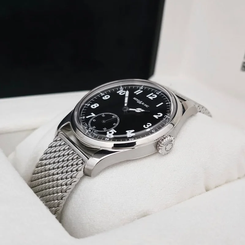 Thumb 1858 Manual Small Second Stainless Steel / Black / Mesh