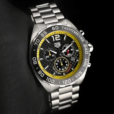 Formula 1 Chronograph Quartz Stainless Steel / Carbon - Yellow / Bracelet