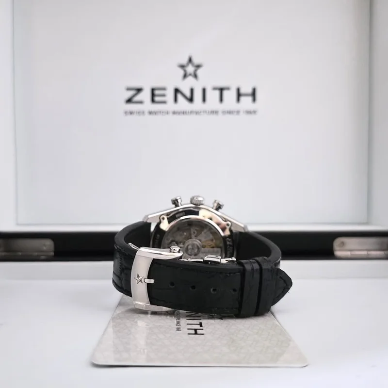 Thumb El Primero Chronomaster 38 Stainless Steel / Silver / Alligator