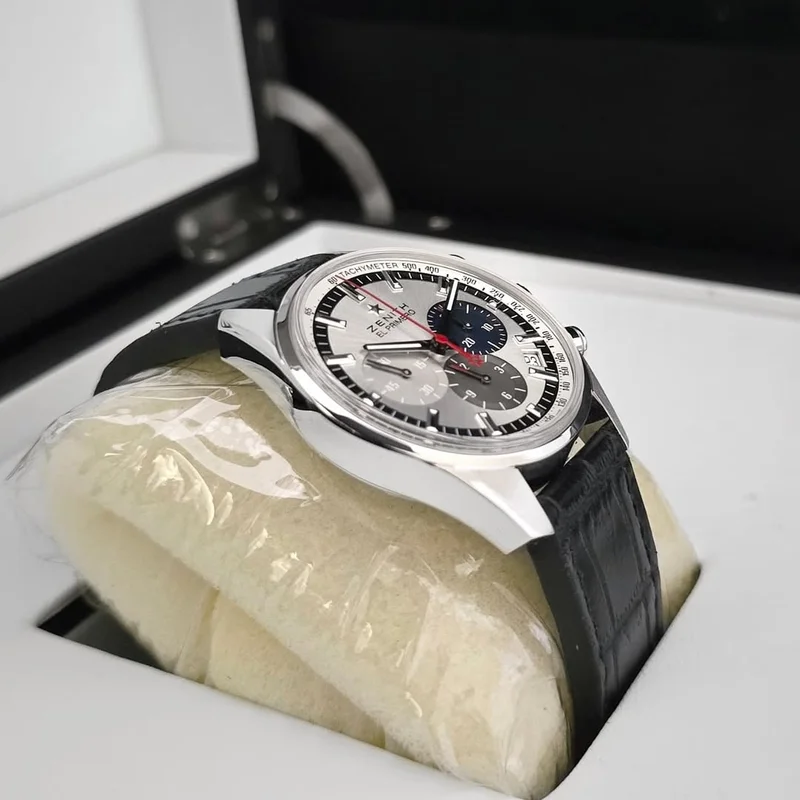 Thumb El Primero Chronomaster 38 Stainless Steel / Silver / Alligator