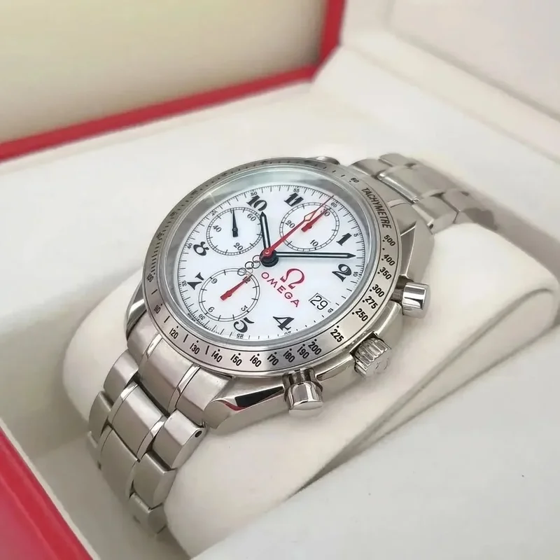 Thumb Speedmaster Date 40 Stainless Steel / White / Bracelet / Olympic Timeless