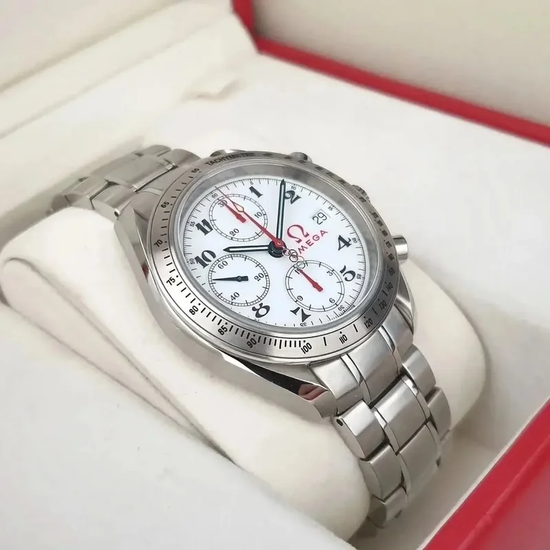 Thumb Speedmaster Date 40 Stainless Steel / White / Bracelet / Olympic Timeless