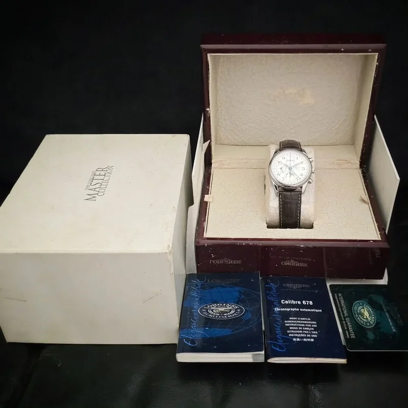 Thumb Master Collection 40 Chronograph Calendar Stainless Steel / Silver / Alligator