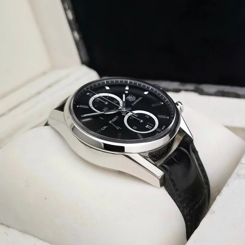 Thumb Carrera Calibre 1887 41 Stainless Steel / Black / Alligator