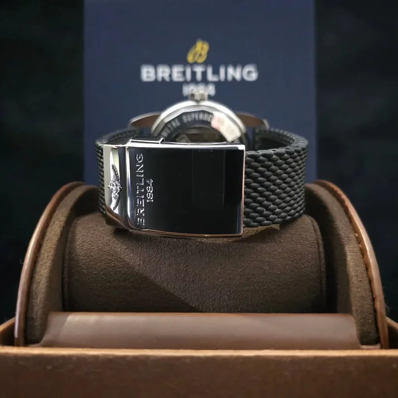 Thumb Superocean Heritage II 42 Stainless Steel / Black / Black / Rubber / Pin