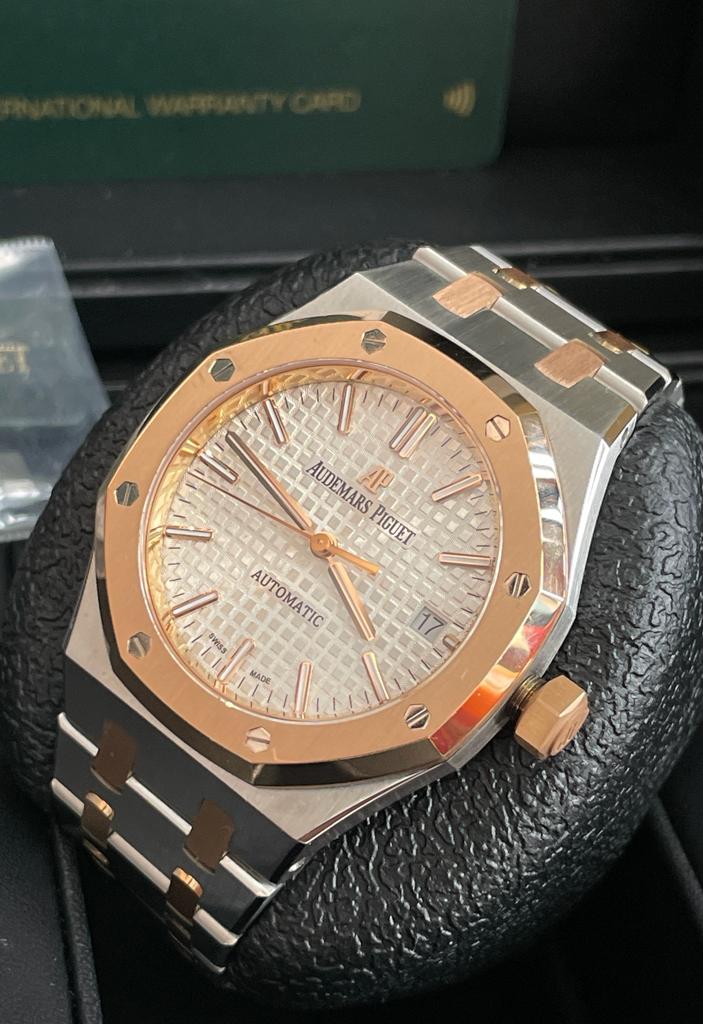 Jual Audemars Piguet Royal Oak 15450 Selfwinding Stainless Steel Pink  Gold Silver Original