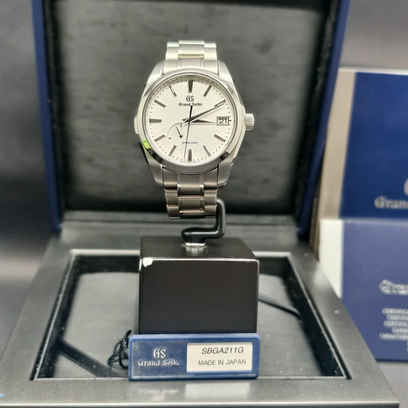 Thumb Spring Drive Stainless Steel / Snowflake / Bracelet