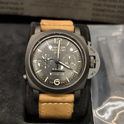 Luminor 1950 44 Chrono Monopulsante 8 Days GMT Ceramic / Black