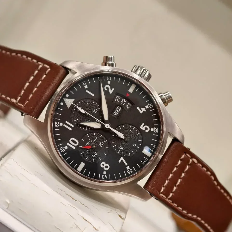 Pilot's Watch Chronograph Stainless Steel / Black / Strap