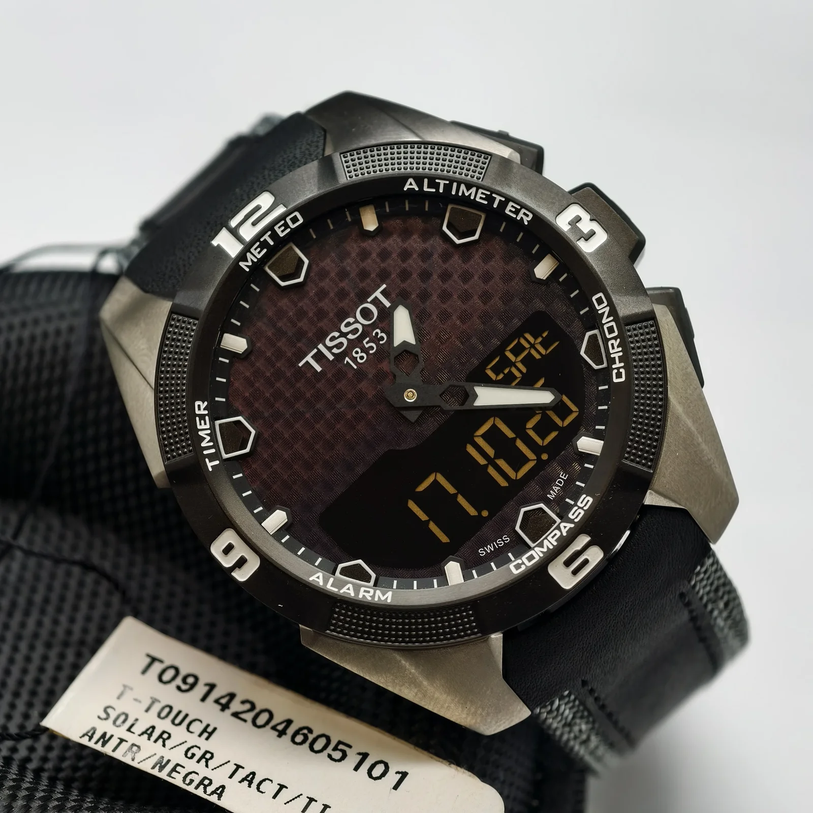 T-Touch Expert Solar Ti/ Leather Grey