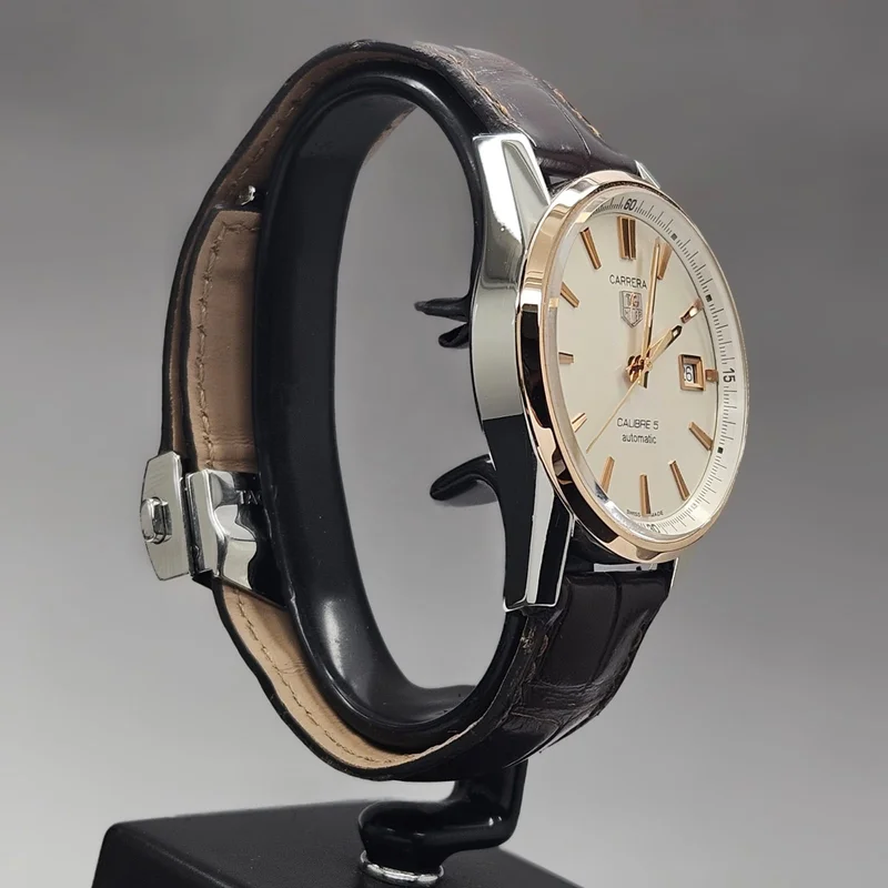 Thumb Carrera Calibre 5 39 Stainless Steel / Rose Gold / Silver / Alligator