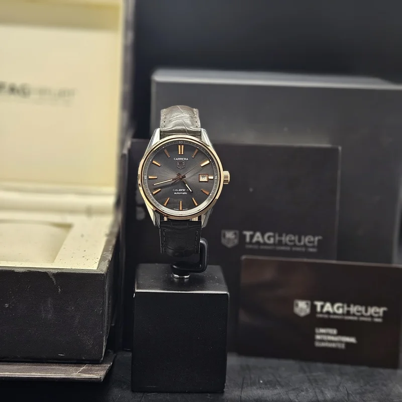 Thumb Carrera Calibre 5 39 Stainless Steel / Rose Gold / Grey / Alligator