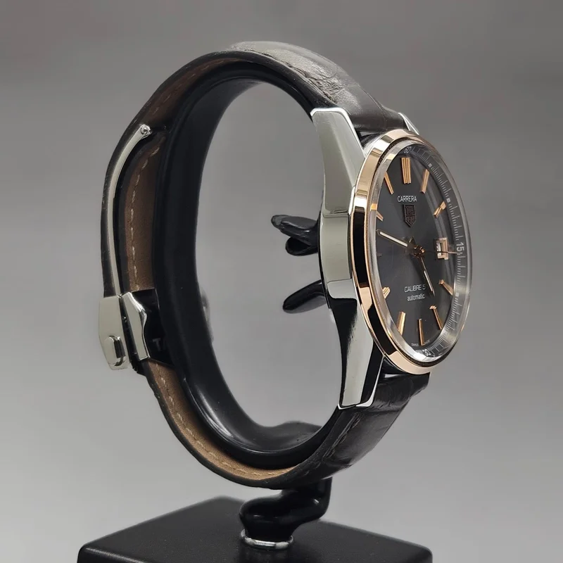 Thumb Carrera Calibre 5 39 Stainless Steel / Rose Gold / Grey / Alligator