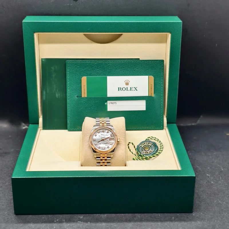 Thumb Datejust 31 Rolesor Everose Fluted / Jubilee / MOP