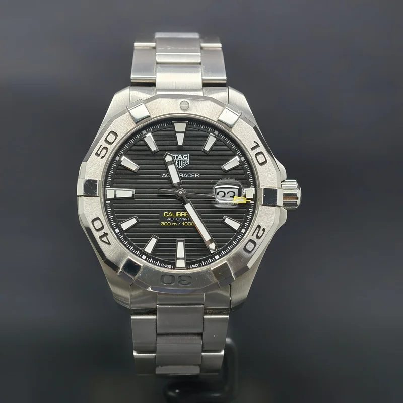 Thumb Aquaracer 300M Calibre 5 41 Stainless Steel / Black / Steel
