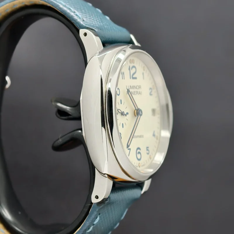 Thumb Luminor Due 38 Automatic Stainless Steel / White