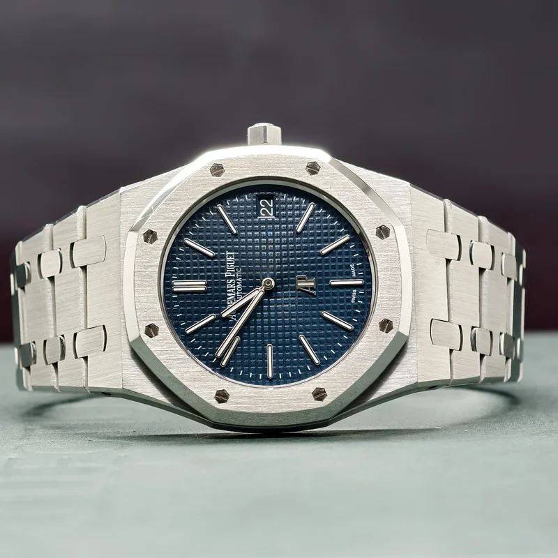 Thumb Royal Oak Extra-Thin Stainless Steel / Blue