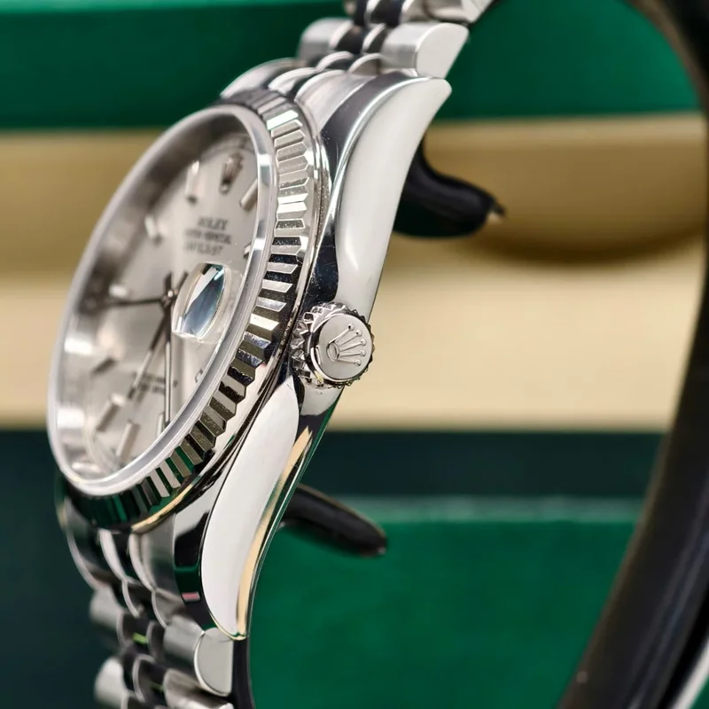 Thumb Datejust 36 Stainless Steel Fluted / Jubilee / Silver