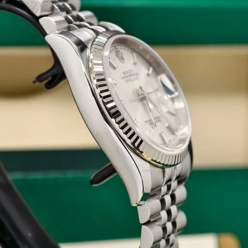 Thumb Datejust 36 Stainless Steel Fluted / Jubilee / Silver